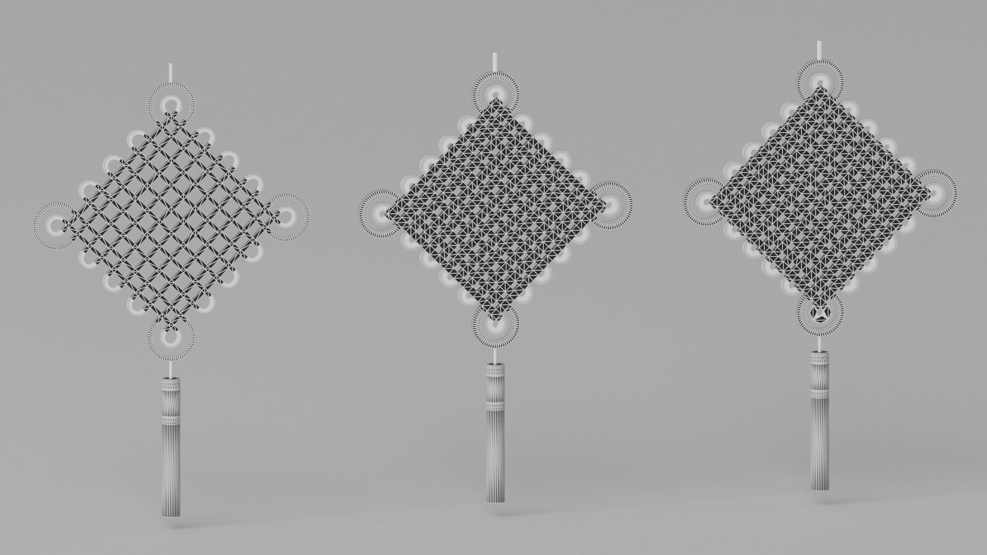 Cartoon Chinese Knot 3D model_8