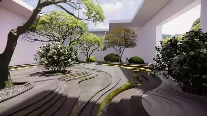 Modern New Chinese - style Courtyard Landscape Design