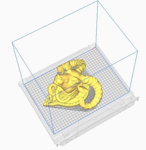 goat pendant 3D print model_10
