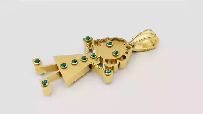 Gold Pendant   3D printable model     