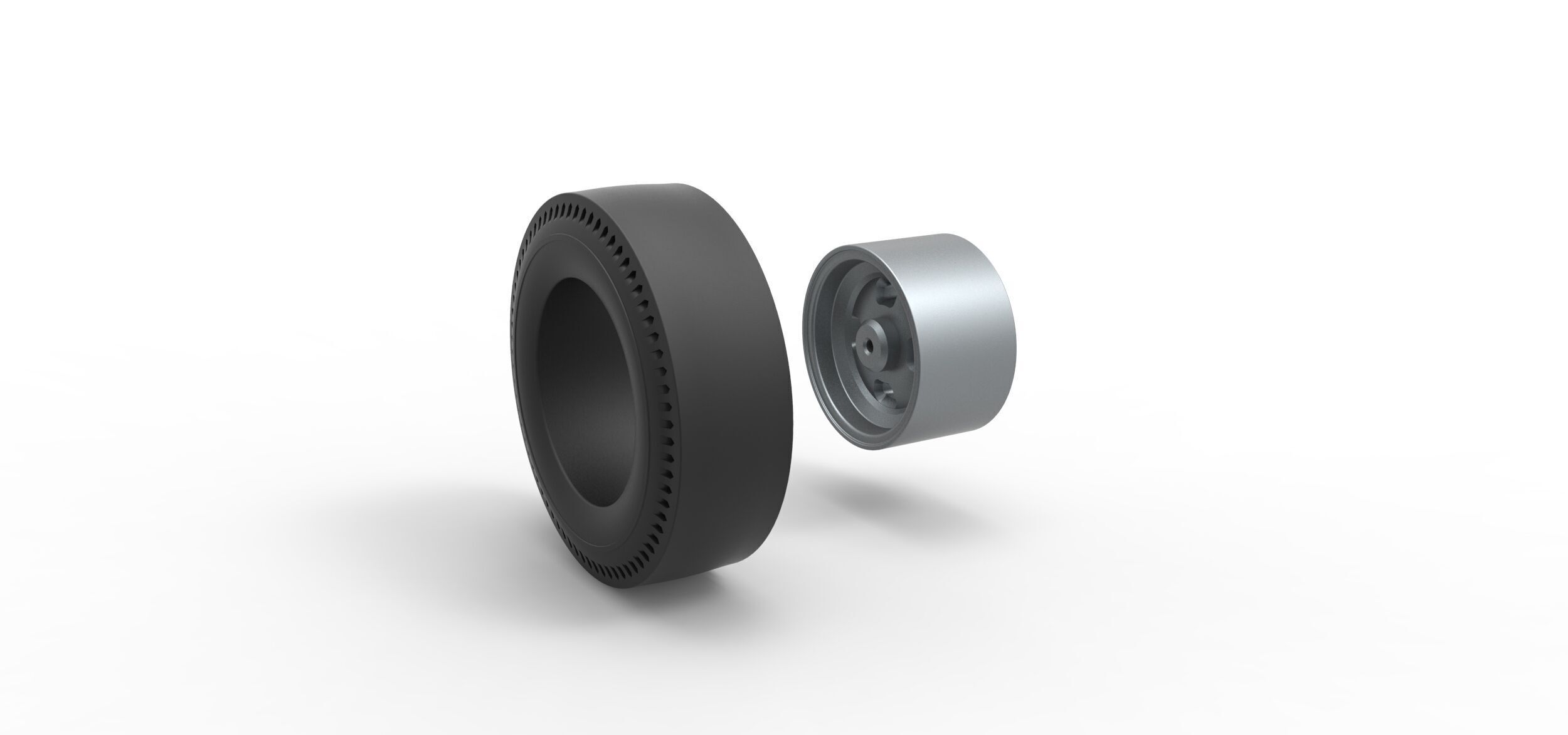 Rear wheel of vintage dragster Version 3 Scale 1 to 25 3D print model_9