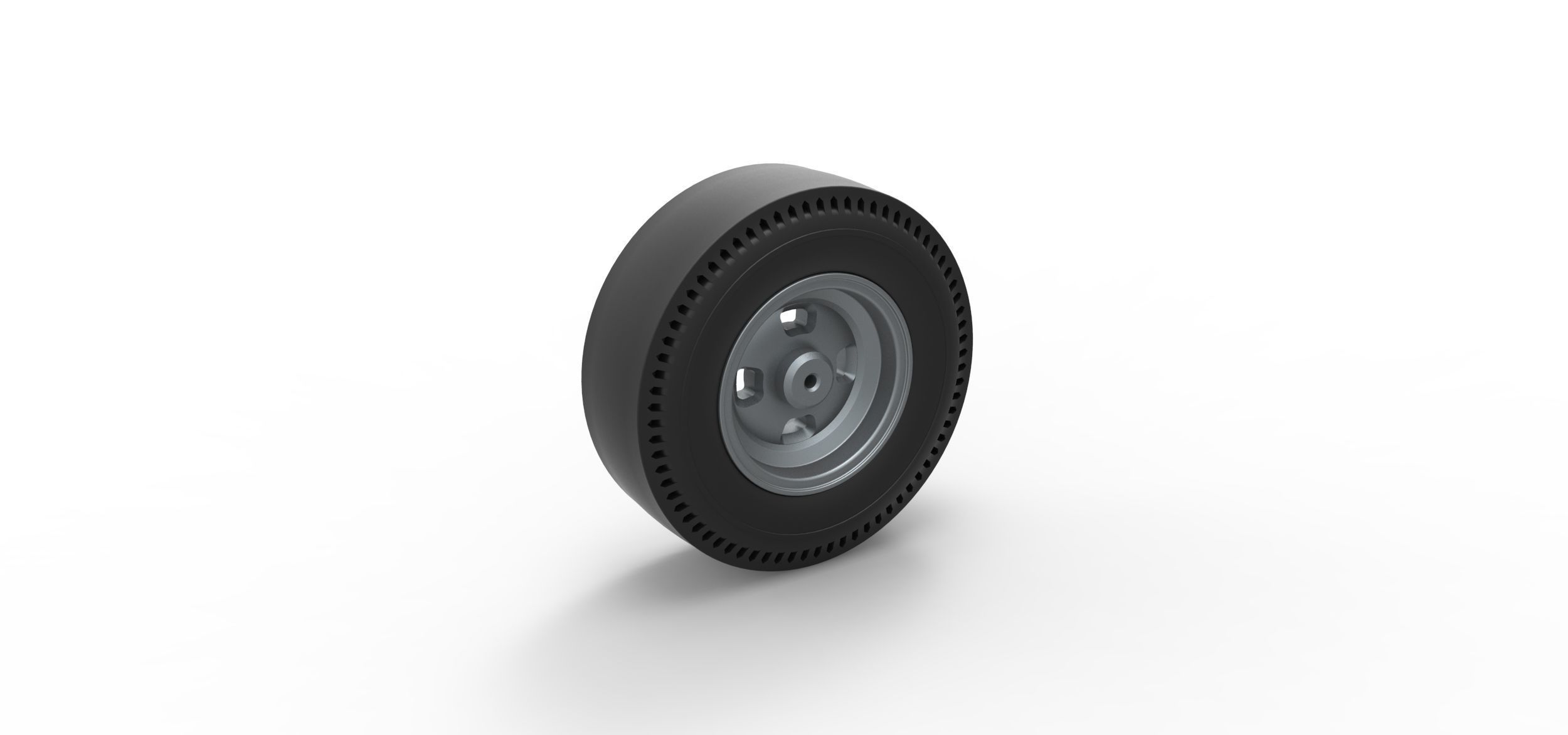 Rear wheel of vintage dragster Version 3 Scale 1 to 25 3D print model_7