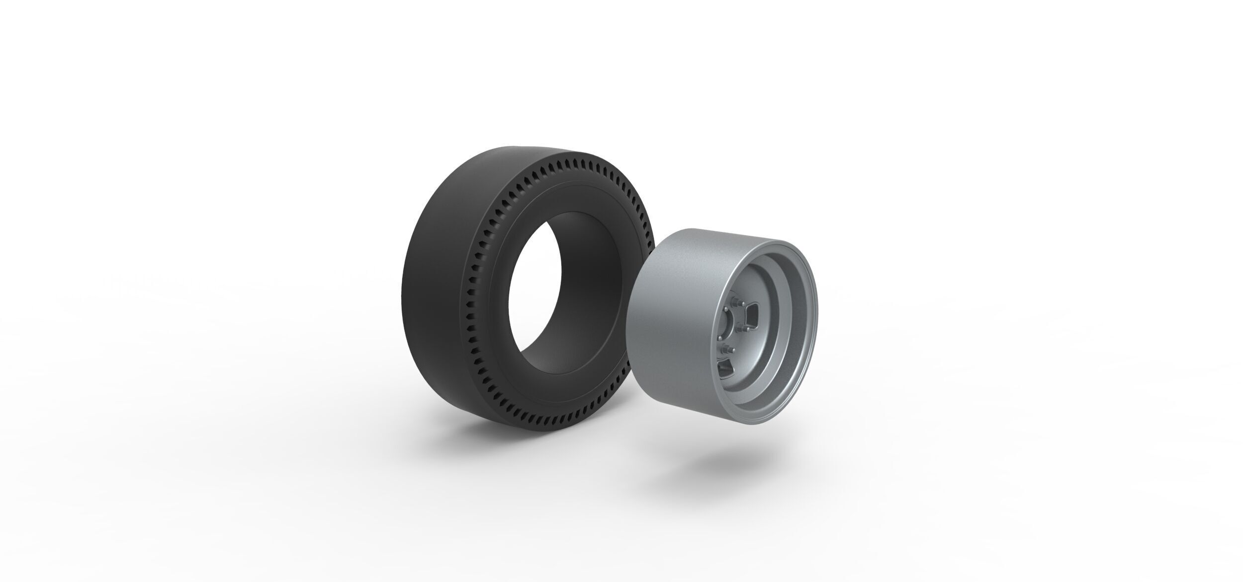 Rear wheel of vintage dragster Version 3 Scale 1 to 25 3D print model_8