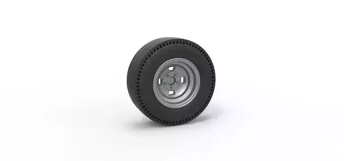 Rear wheel of vintage dragster Version 3 Scale 1 to 25 3D print model