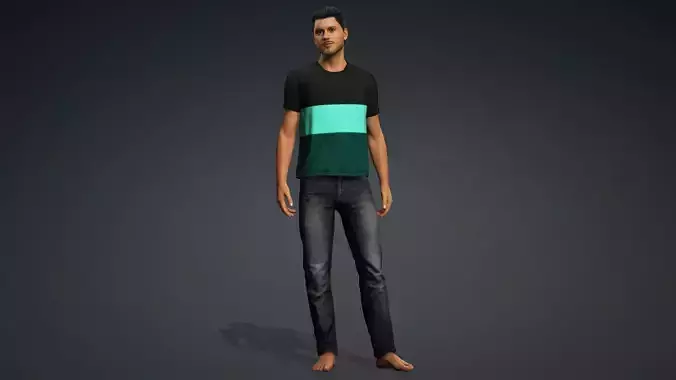 Modern Casual Man 3D Model
