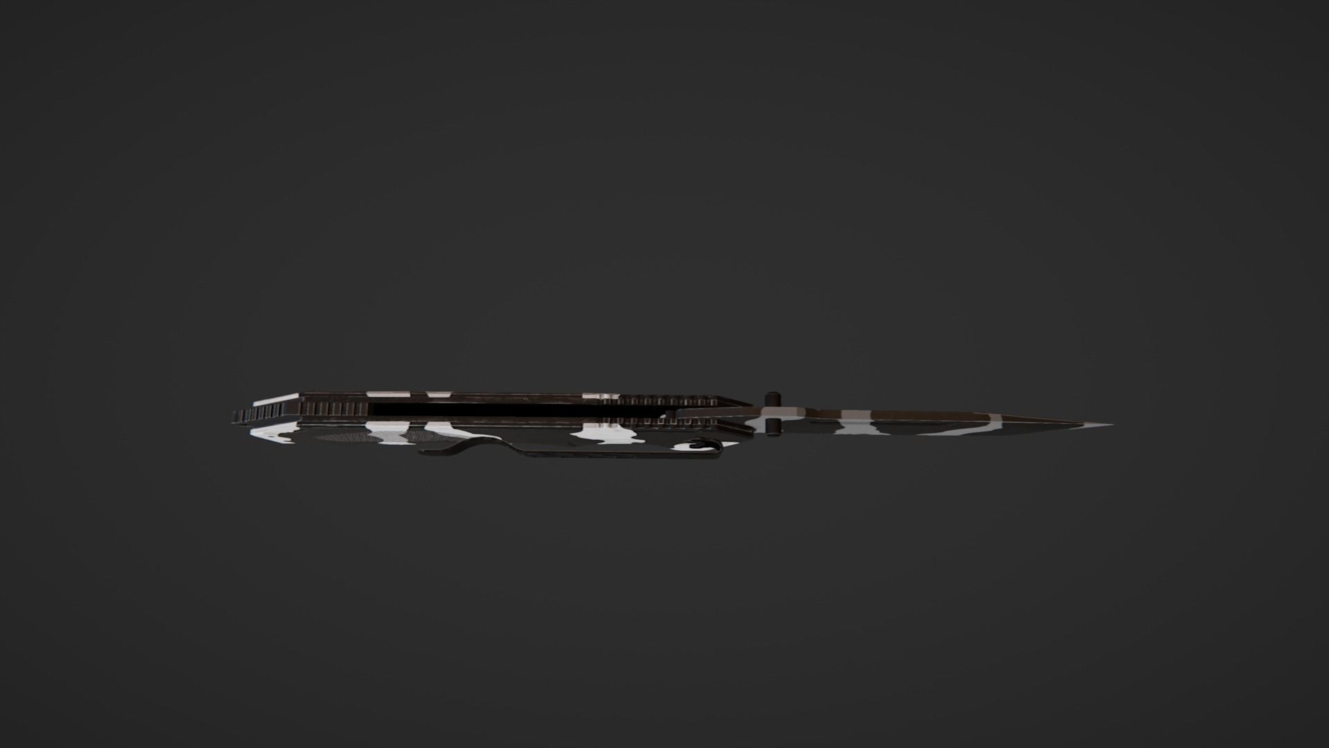 Hunting knife Low-poly 3D model_6