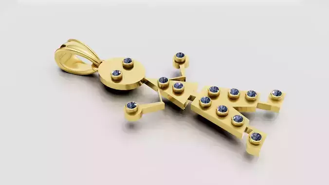 Stick Figure Jewelry  3D printable model      