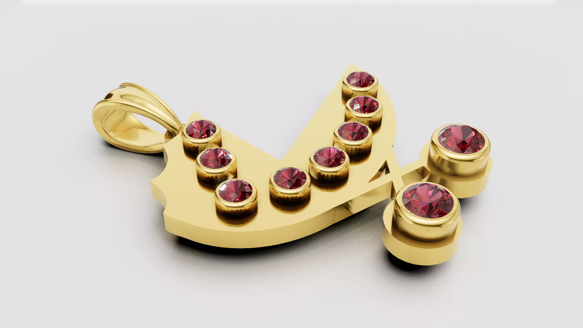 baby stroller gold pendant 3D printable model 3D print model