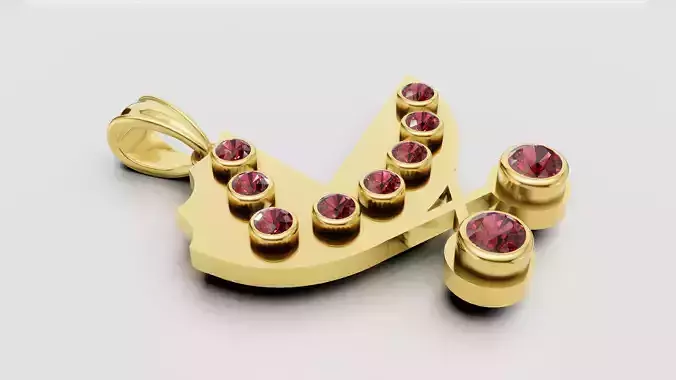 baby stroller gold pendant  3D printable model       3D print model