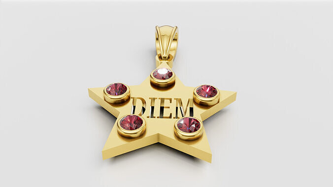 DIEM GOLD PENDANT 3D print model