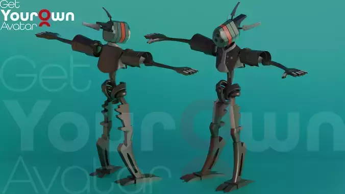NeoDroid Rigged 3D Robot Character for VRChat VTubing