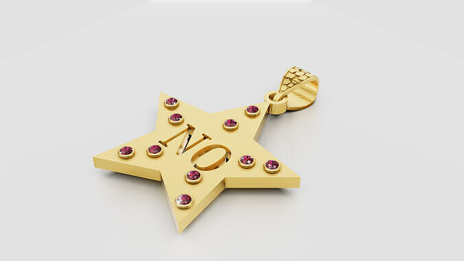NO STAR GOLD PENADANT 3D print model