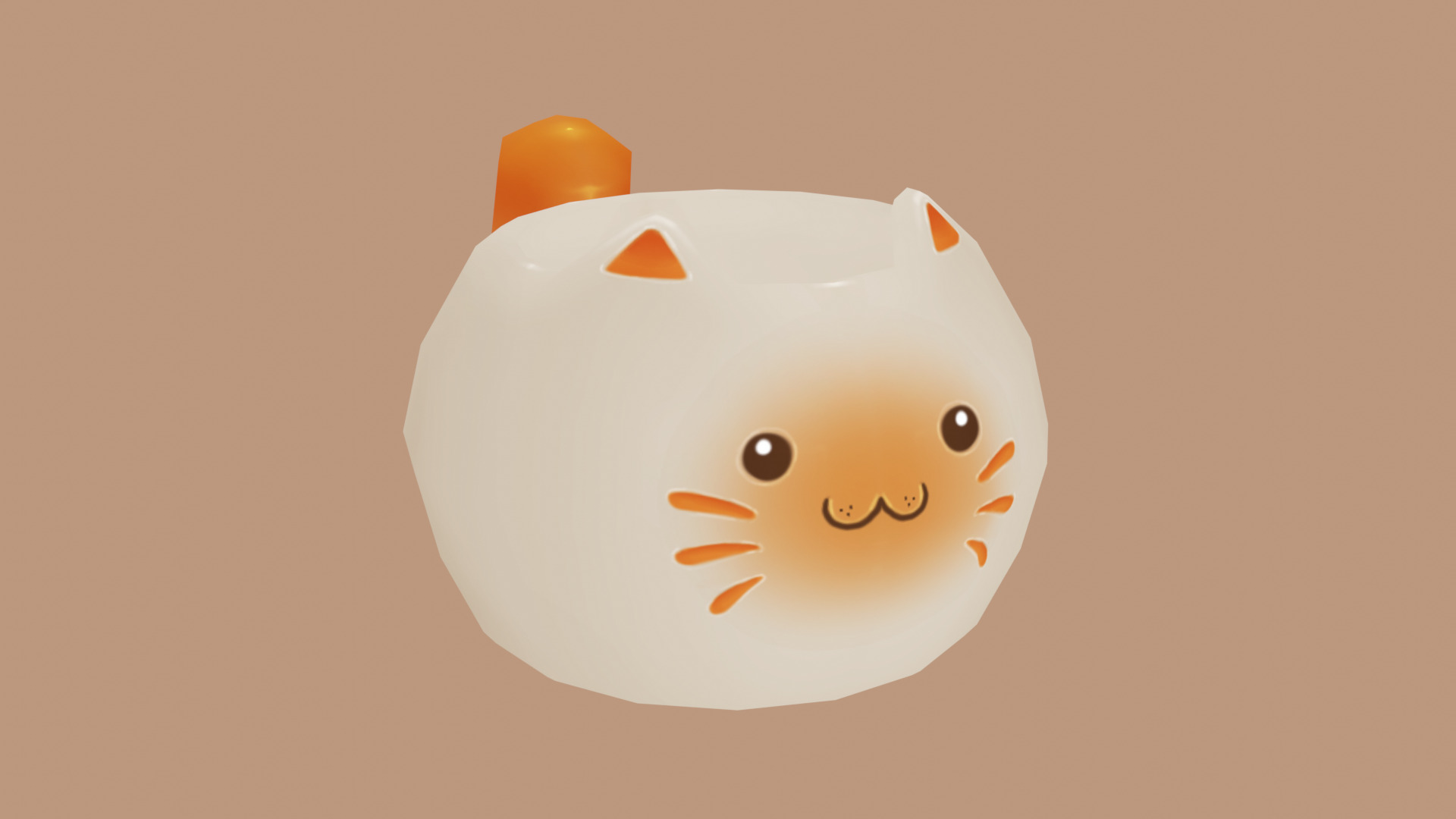 Stylized Cat Mug 3D Model Pack Low-poly 3D model_5