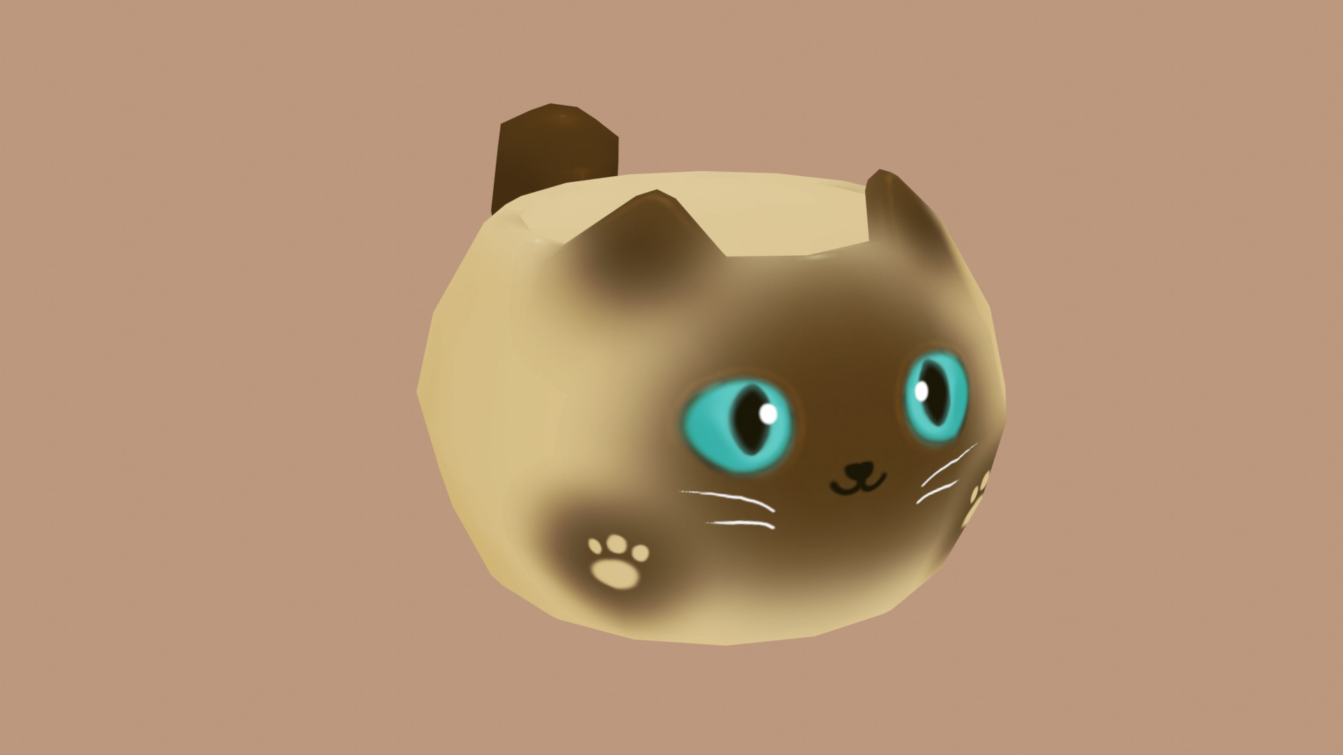 Stylized Cat Mug 3D Model Pack Low-poly 3D model_4