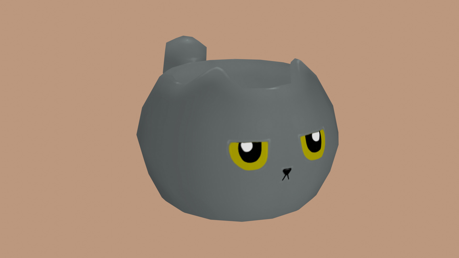 Stylized Cat Mug 3D Model Pack Low-poly 3D model_3