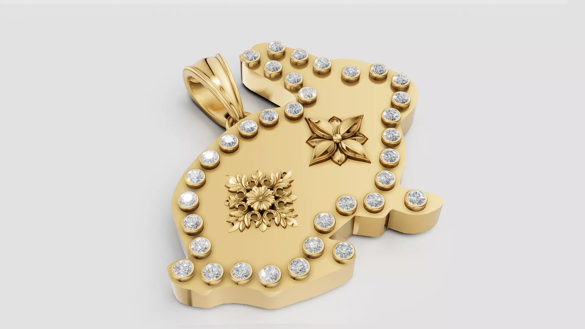 Gold Diamonds Accessory 3D printable model 3D print model