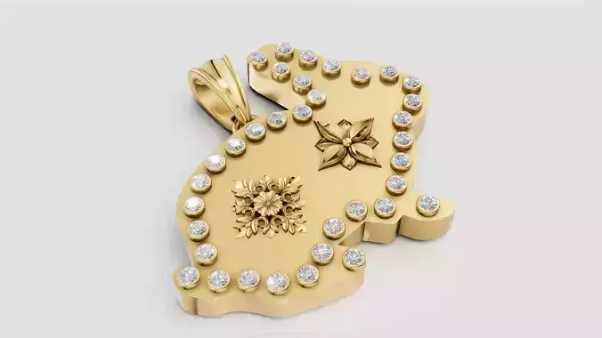  Gold Diamonds Accessory 3D printable model      