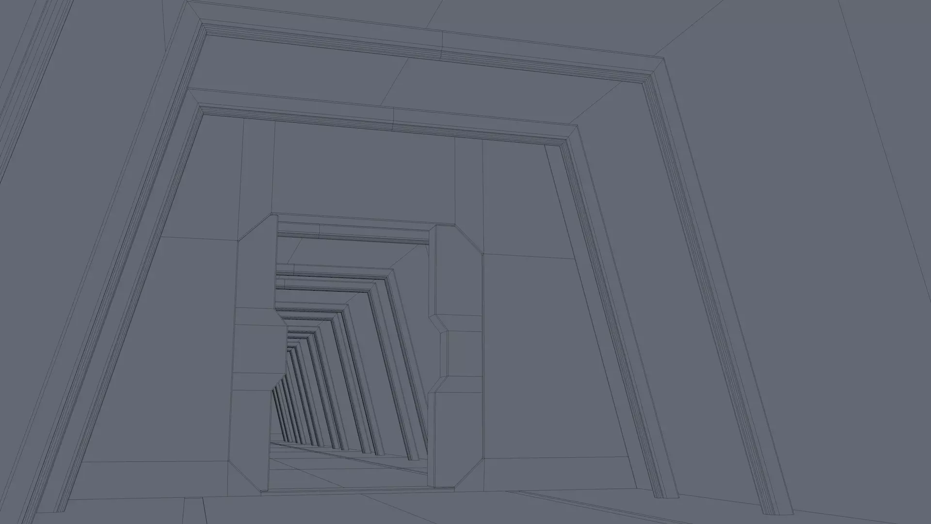 Sci Fi Tunnel Low-poly 3D model_18