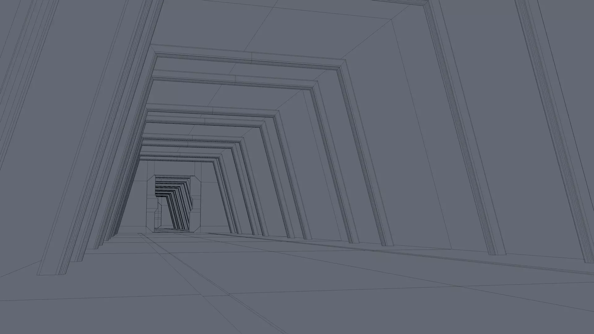Sci Fi Tunnel Low-poly 3D model_13