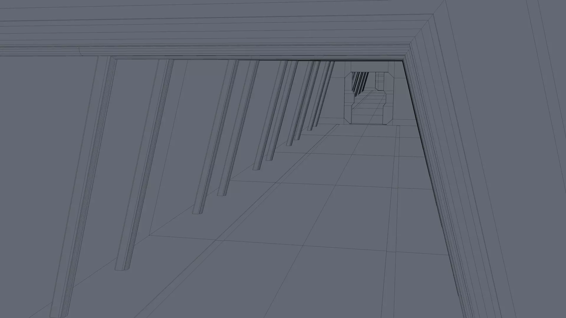 Sci Fi Tunnel Low-poly 3D model_14