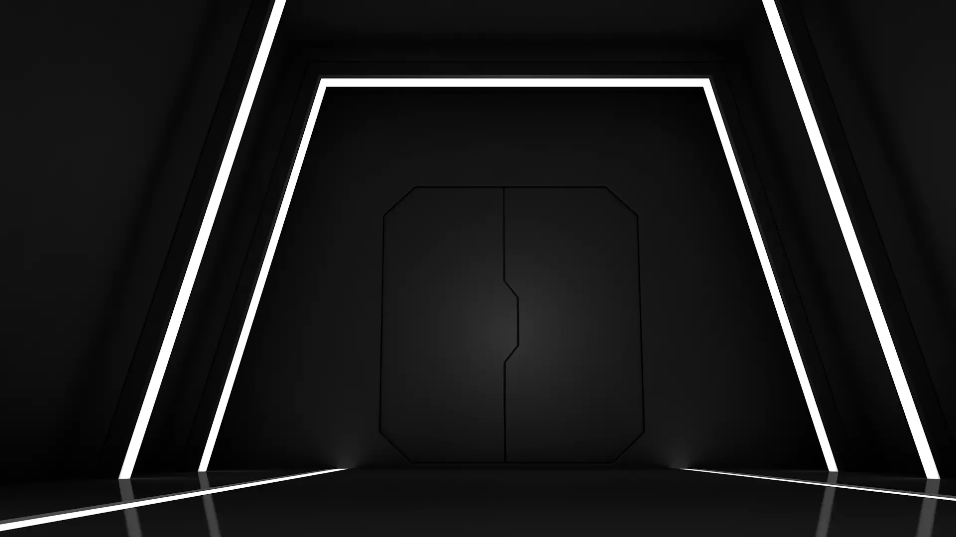 Sci Fi Tunnel Low-poly 3D model_7