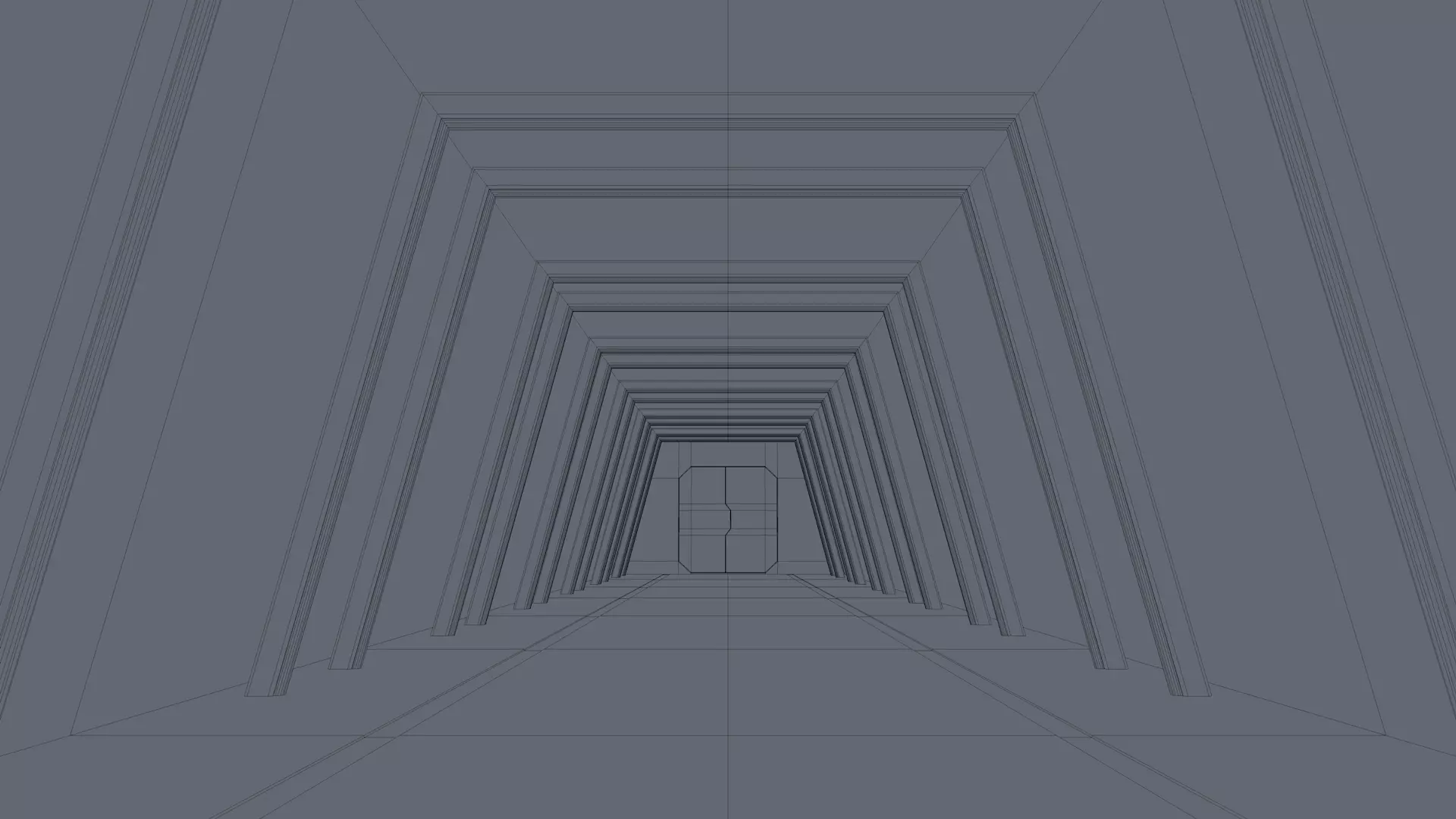 Sci Fi Tunnel Low-poly 3D model_11