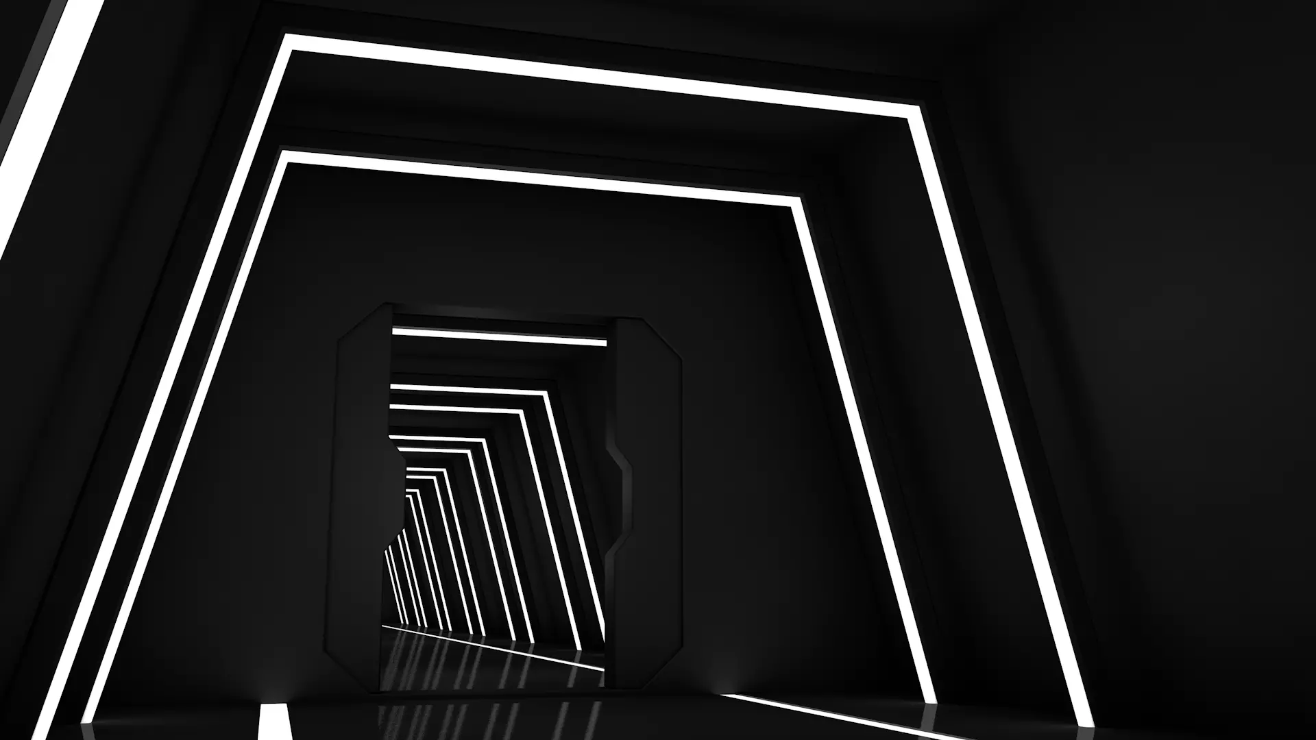 Sci Fi Tunnel Low-poly 3D model_10