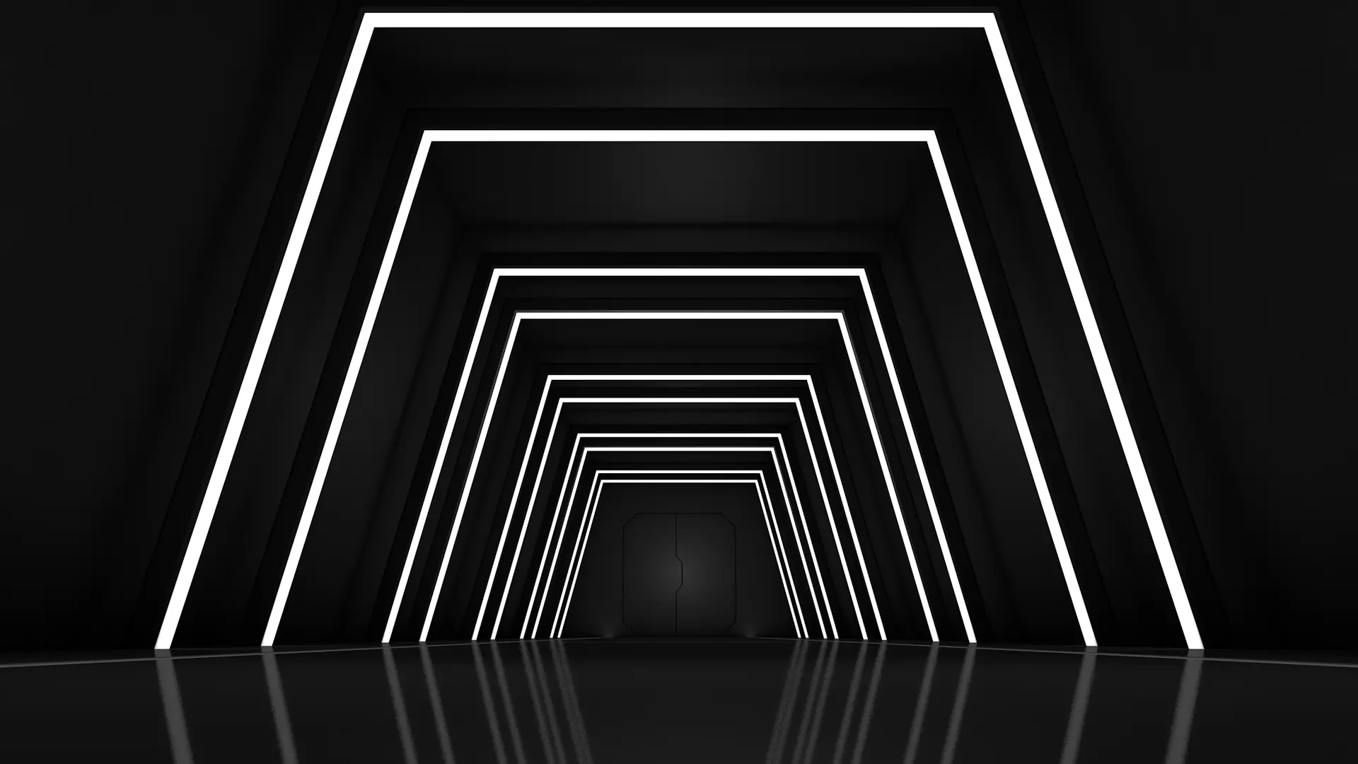 Sci Fi Tunnel Low-poly 3D model_6