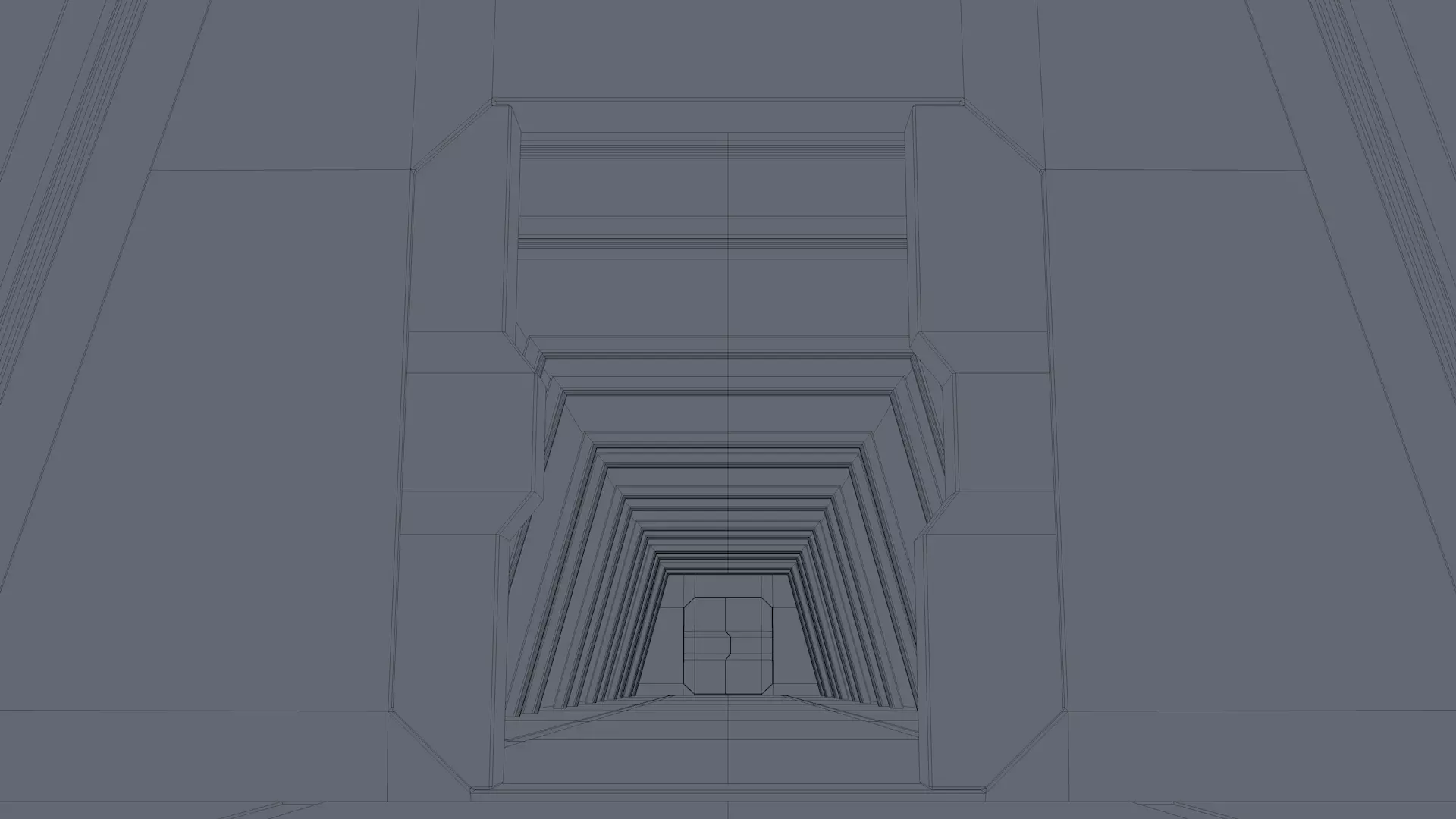 Sci Fi Tunnel Low-poly 3D model_16