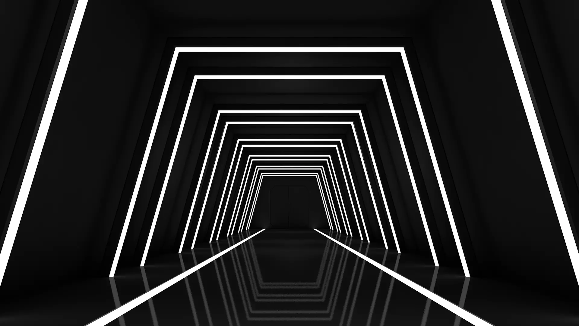 Sci Fi Tunnel Low-poly 3D model_0