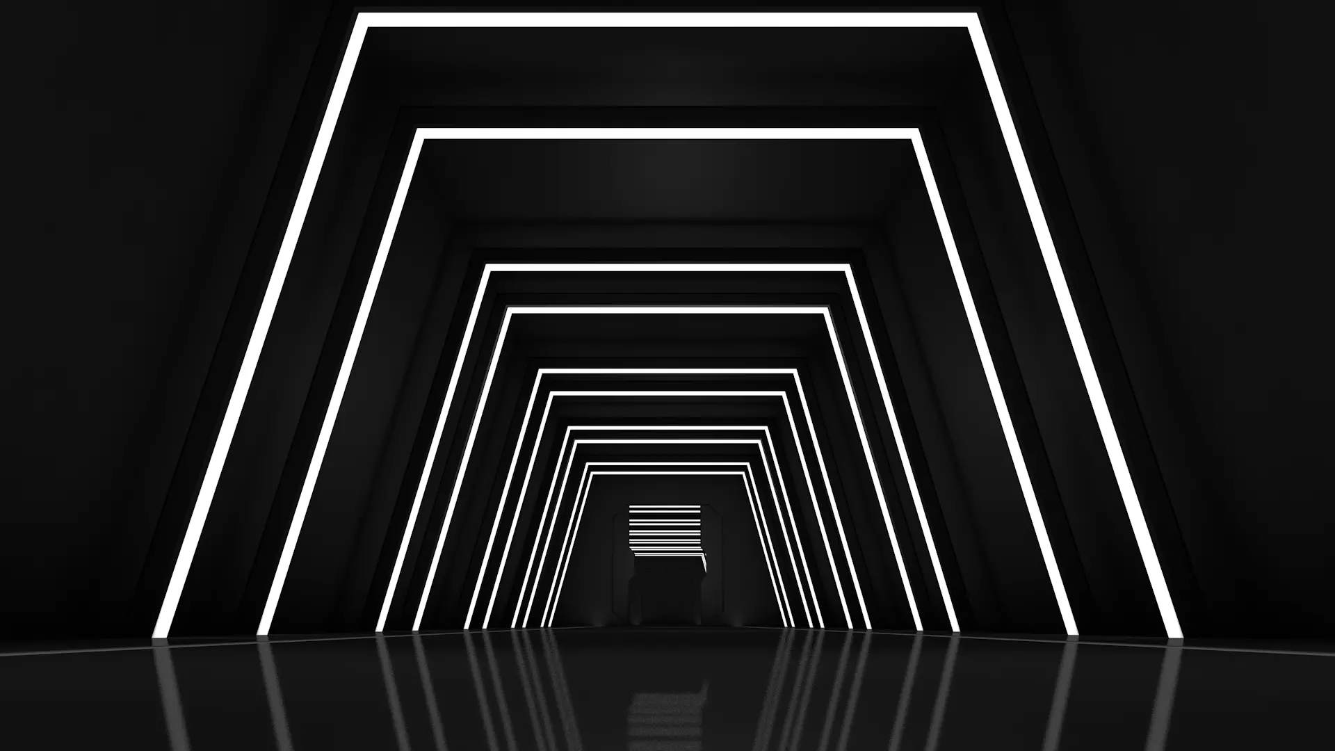 Sci Fi Tunnel Low-poly 3D model_5