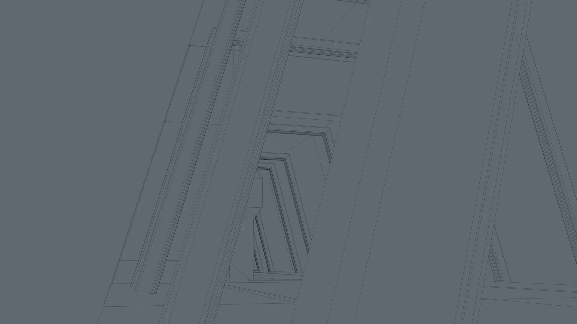 Sci Fi Tunnel Low-poly 3D model_17