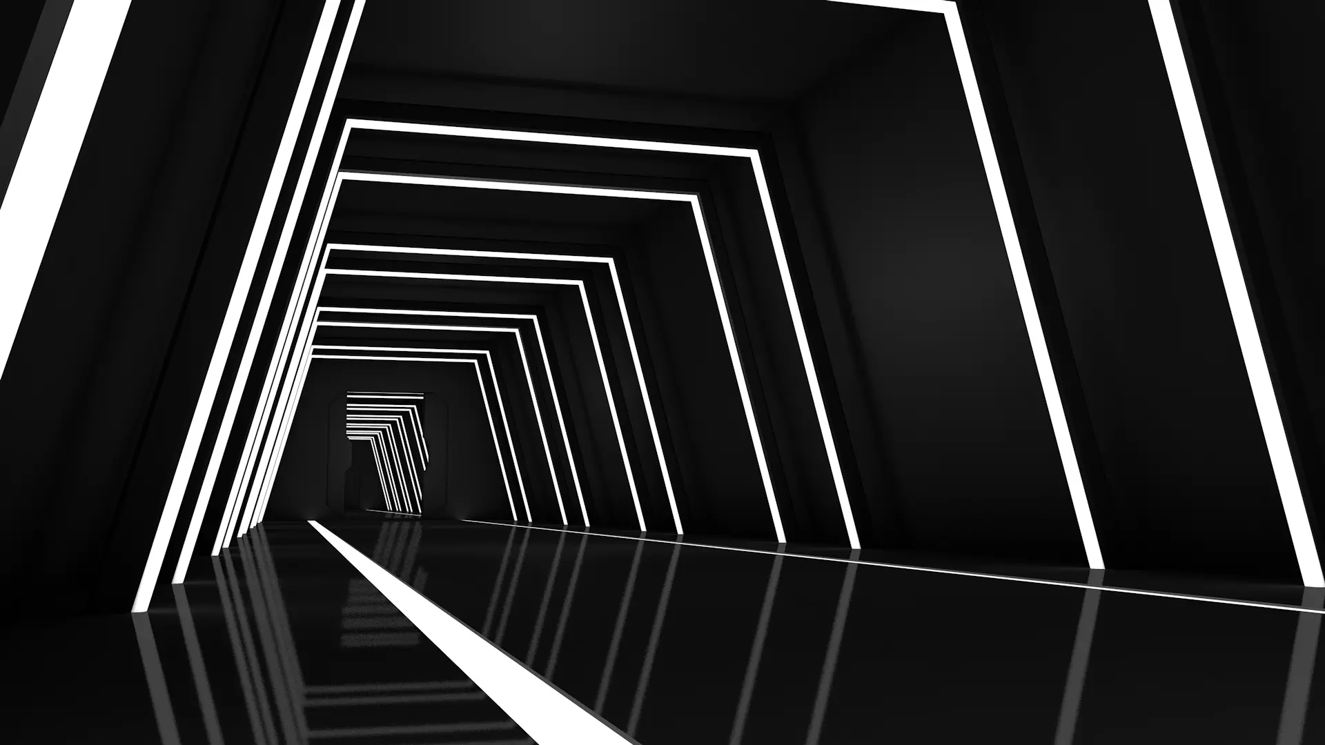 Sci Fi Tunnel Low-poly 3D model_3