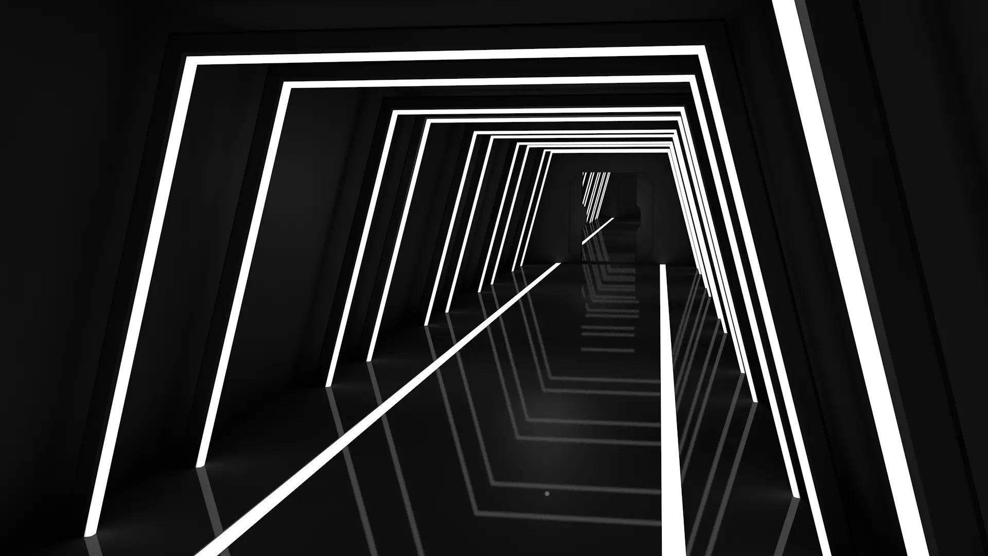 Sci Fi Tunnel Low-poly 3D model_4