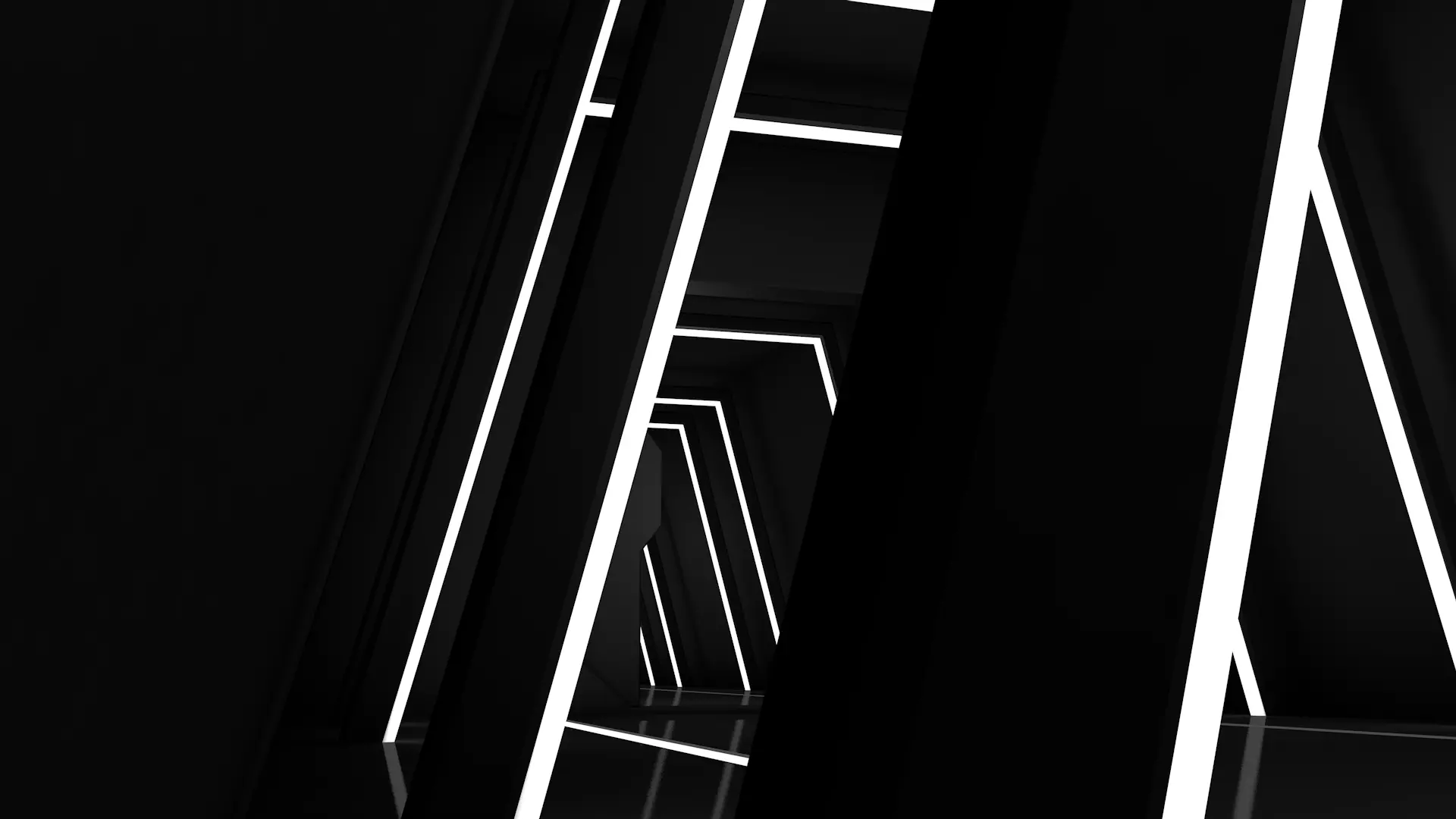 Sci Fi Tunnel Low-poly 3D model_9