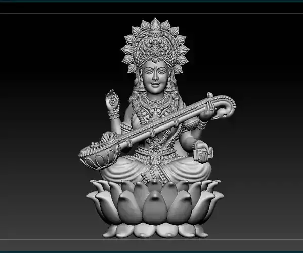 Saraswati Mata 3D Model