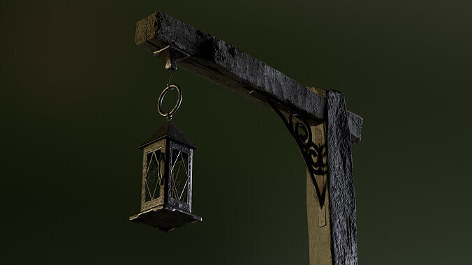Medieval Lantern Low-poly 3D model
