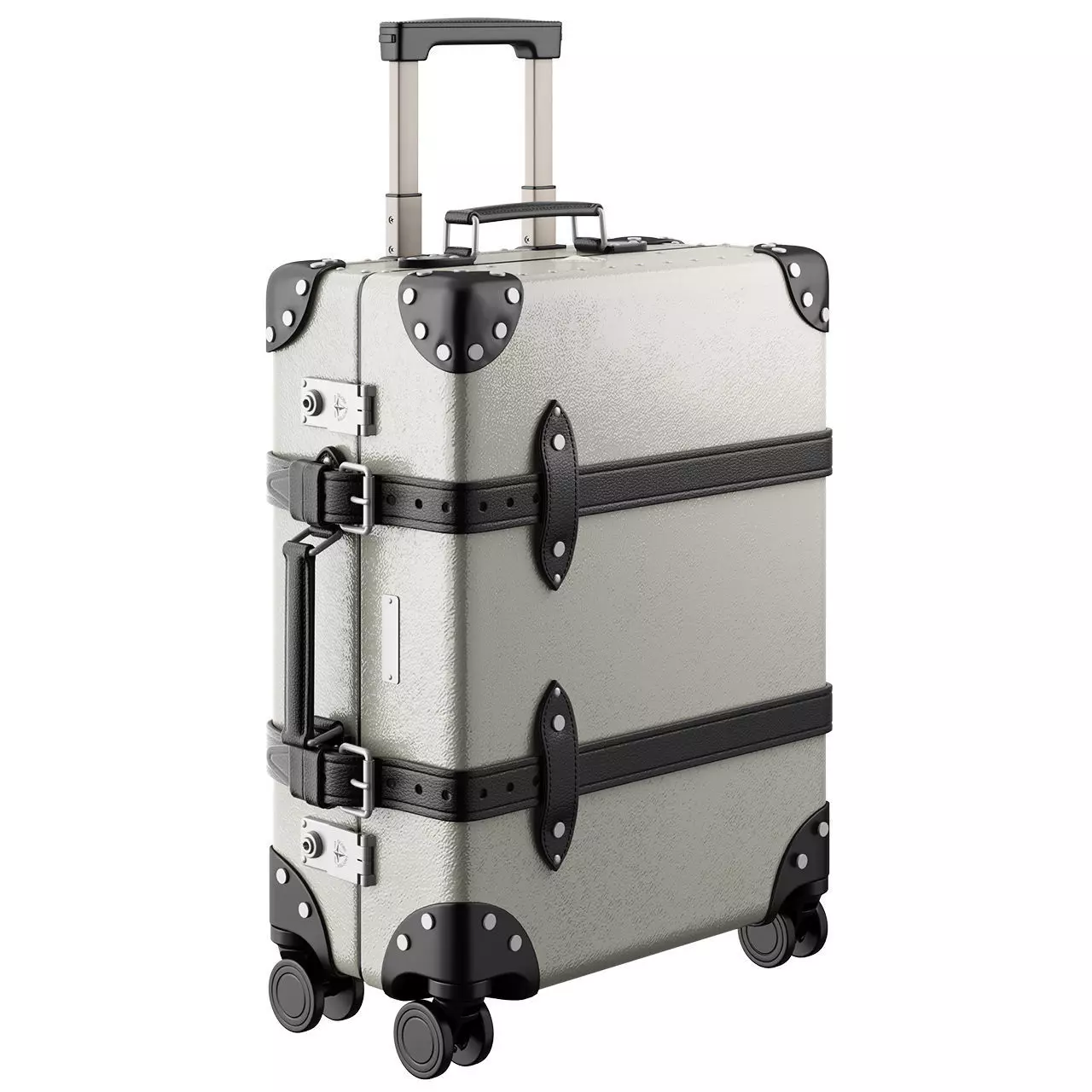 JB Carry-On 4 Wheels Luggage Silver by Globe Trotter 3D model_0