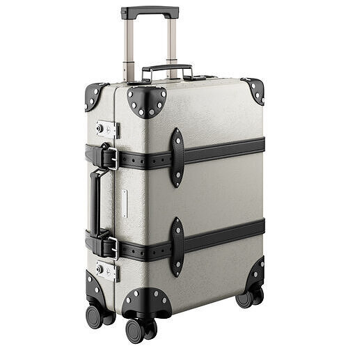 JB Carry-On 4 Wheels Luggage Silver by Globe Trotter 3D model
