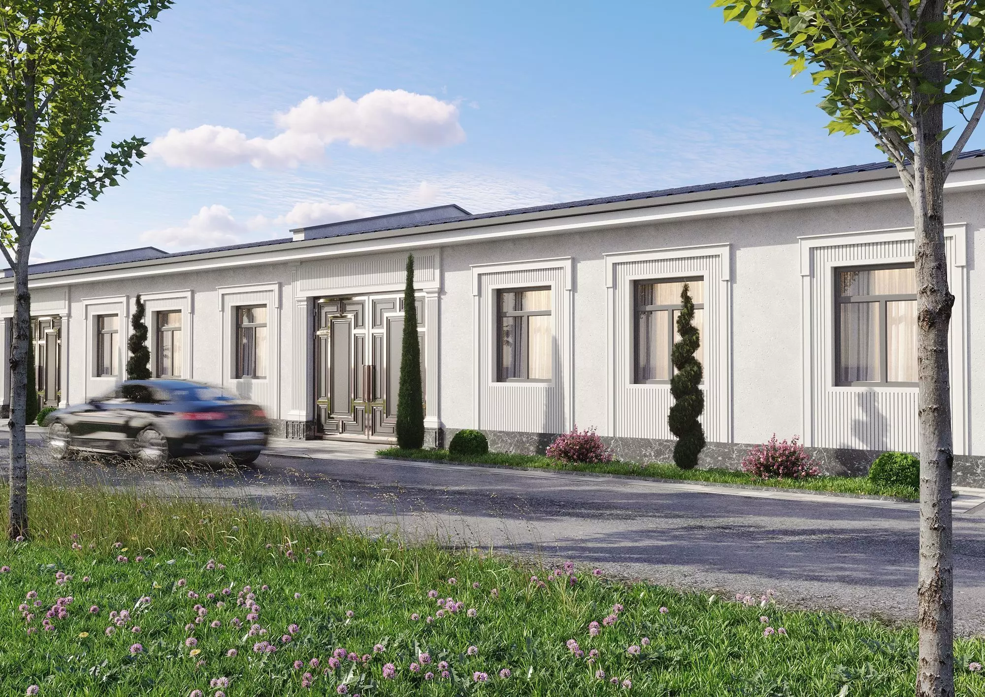 Realistic 3D Model of a Cottage House Exterior 3D model_0