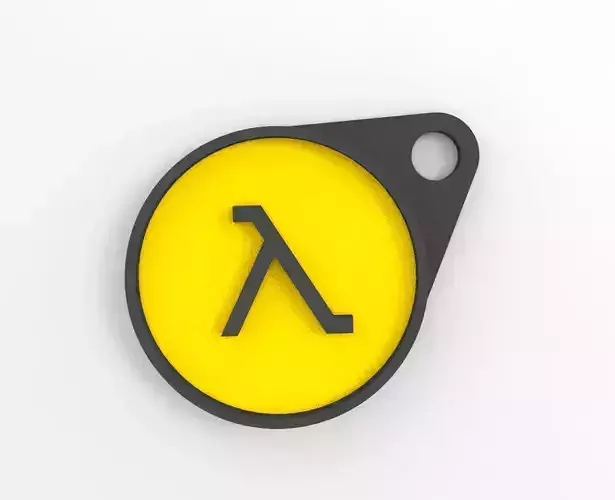 Lambda Symbol Keychain - 3D Printable