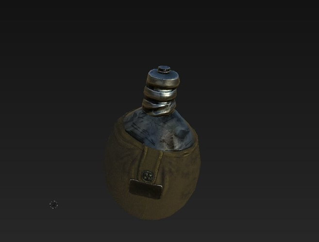 soviet union old flask Low-poly 3D model