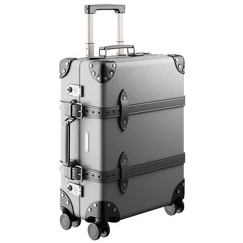 JB Carry-On 4 Wheels Luggage Grey by Globe Trotter 3D model