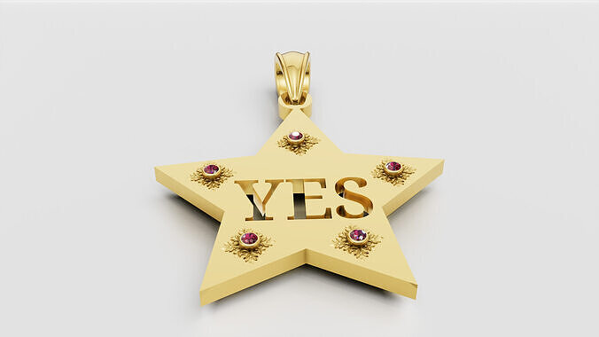 STAR YES PENDANT  3D print model