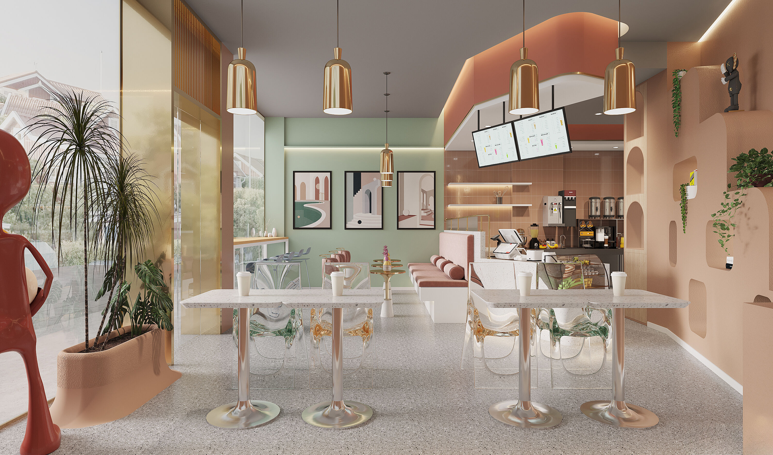 coffee shop interior 168 3D model_1