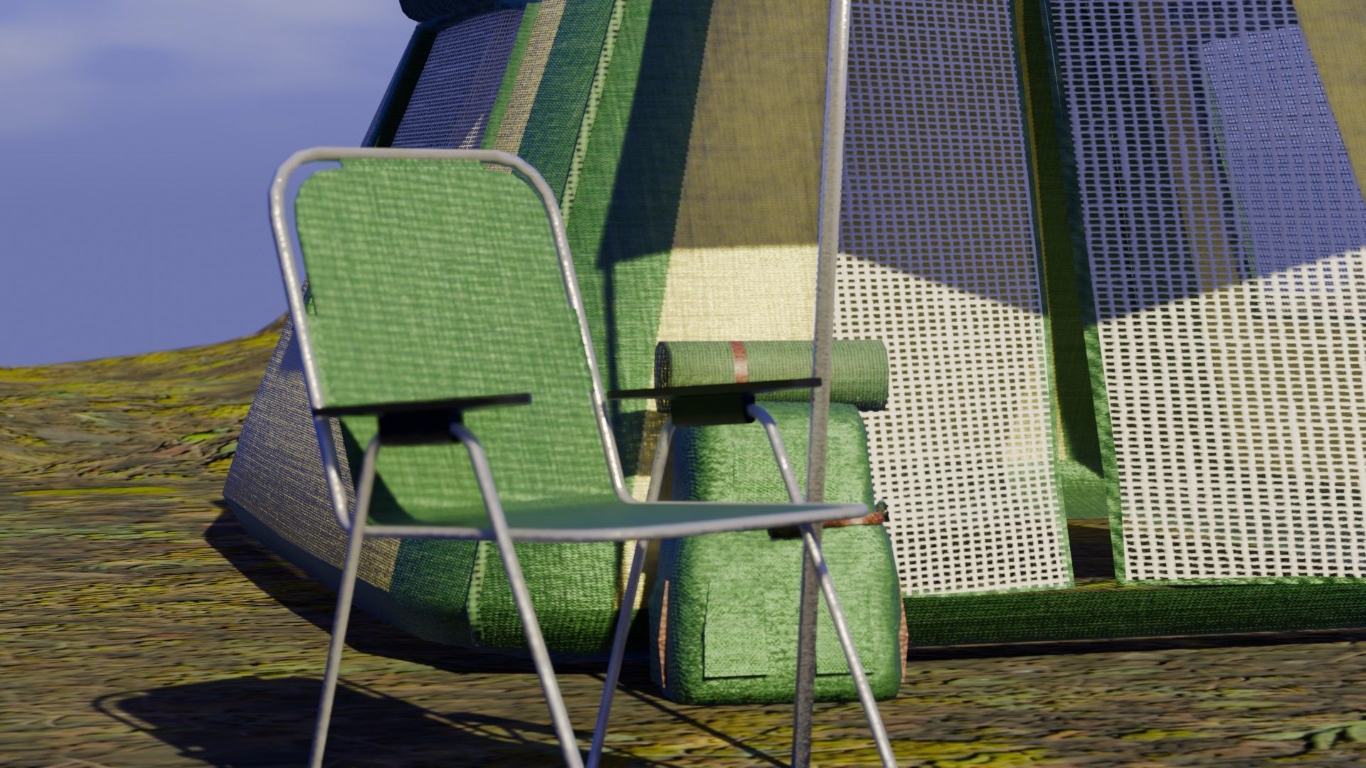 Camping Gear Trio - Low-Poly 3D Model Set Low-poly 3D model_3