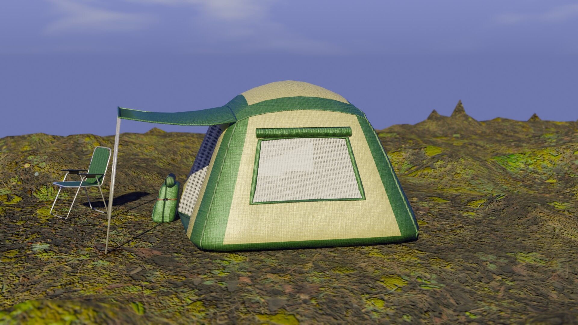 Camping Gear Trio - Low-Poly 3D Model Set Low-poly 3D model_13
