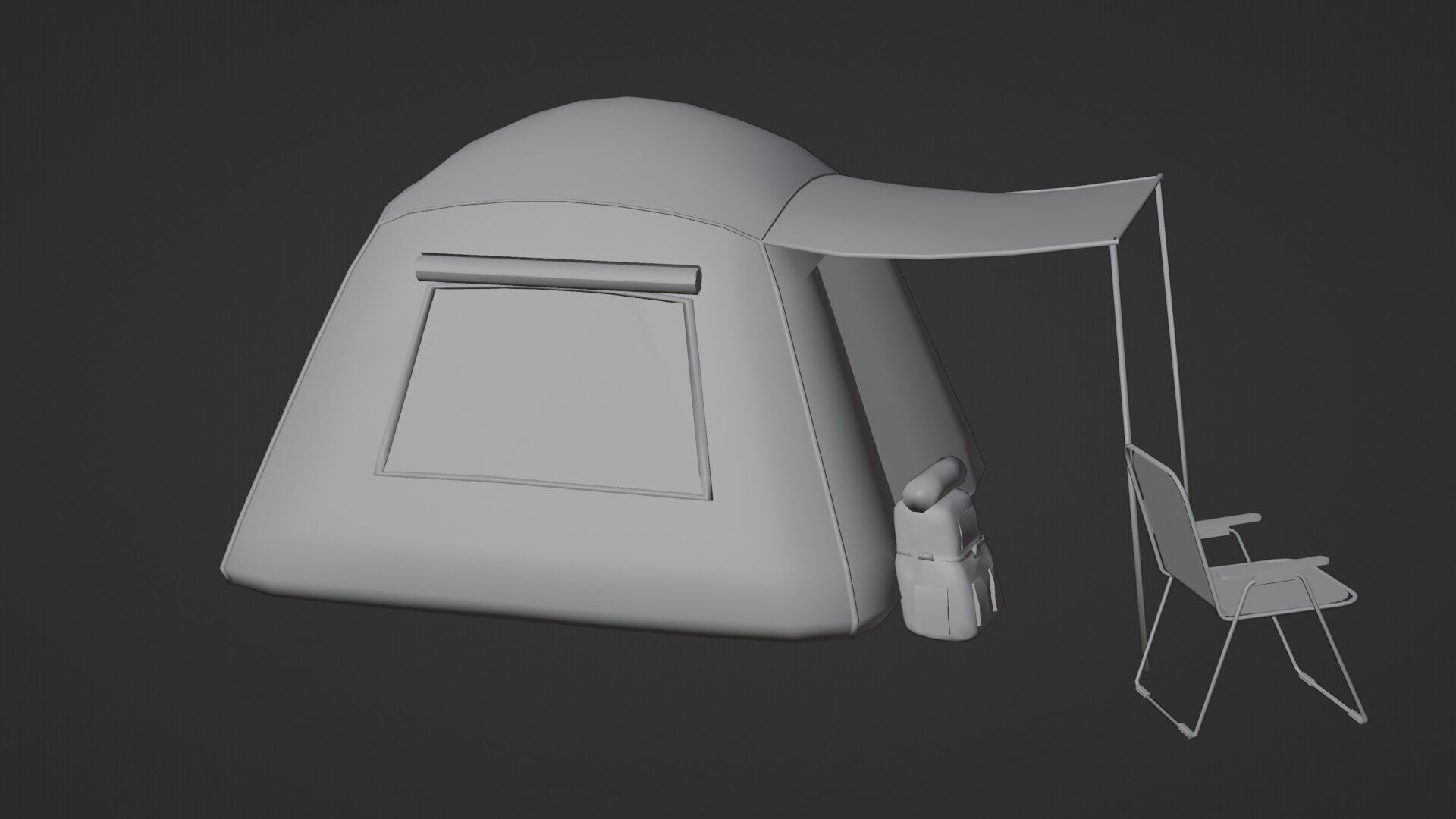 Camping Gear Trio - Low-Poly 3D Model Set Low-poly 3D model_15