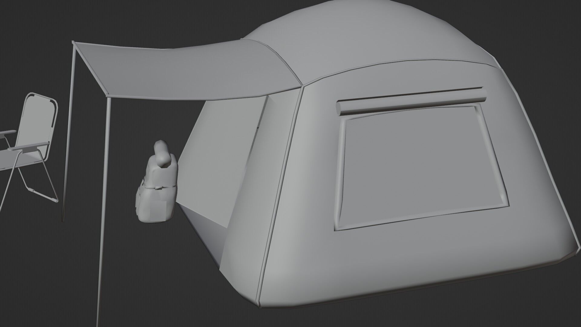 Camping Gear Trio - Low-Poly 3D Model Set Low-poly 3D model_17