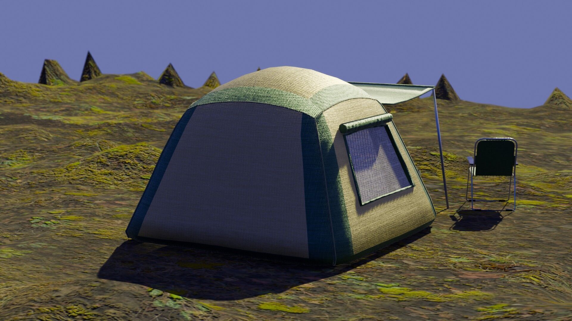 Camping Gear Trio - Low-Poly 3D Model Set Low-poly 3D model_7